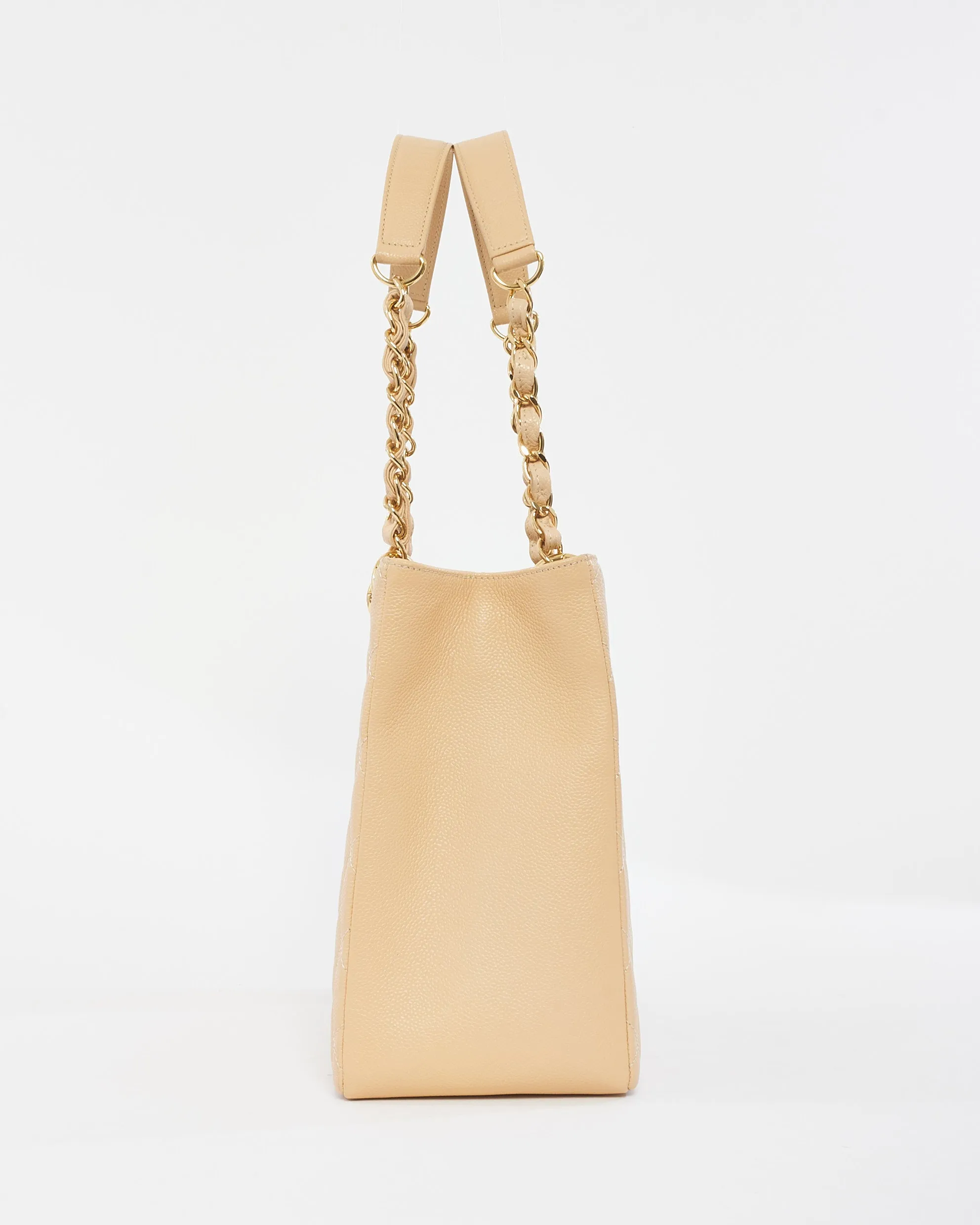 Chanel Beige Caviar GST Grand Shopping Tote Bag