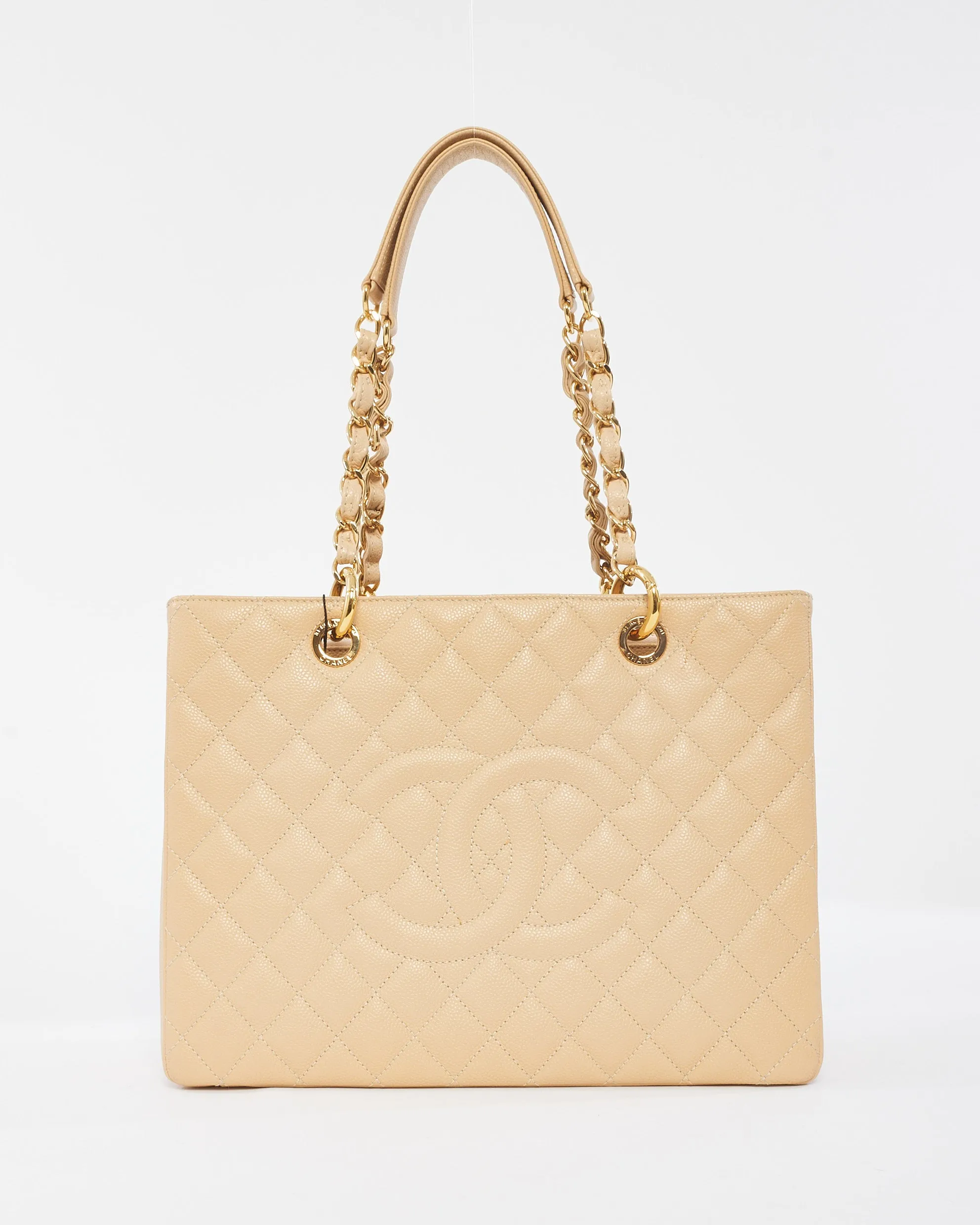 Chanel Beige Caviar GST Grand Shopping Tote Bag