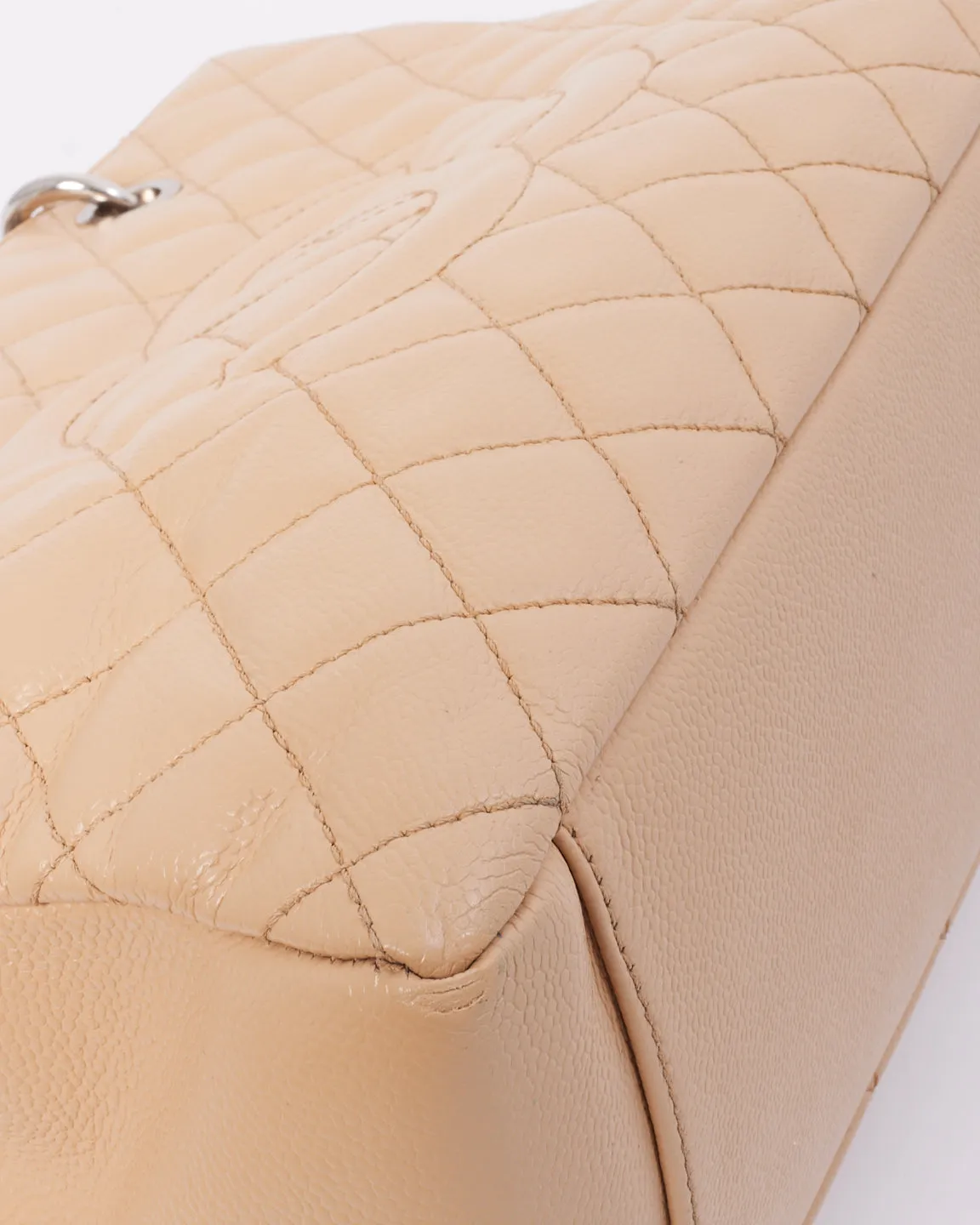 Chanel Beige Caviar Leather Grand Shopping (GST) Tote Bag