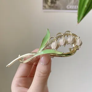 Chic Enamel Bellflower Hair Twist Clip