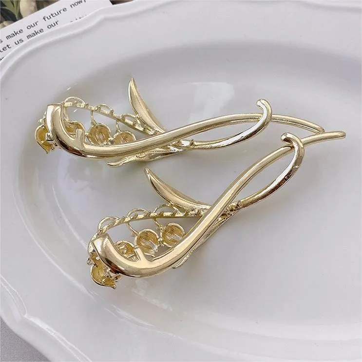 Chic Enamel Bellflower Hair Twist Clip