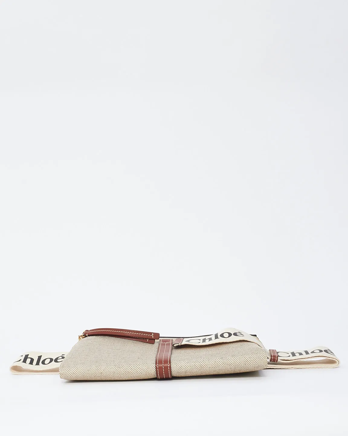Chloé Beige Canvas Woody Belt Bag