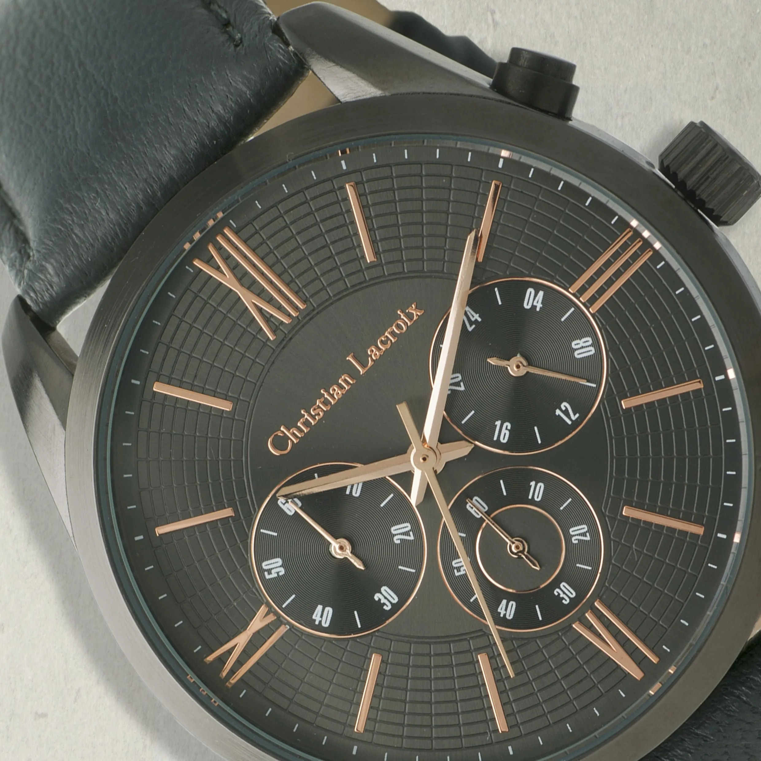 Christian Lacroix LMK770J-Chronograph Textus Leather Grey