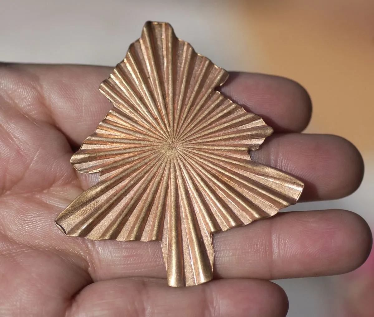 Christmas Tree Ruffled 62mm x 57mm Pattern Metal Blanks Shape Form Variety of Metals