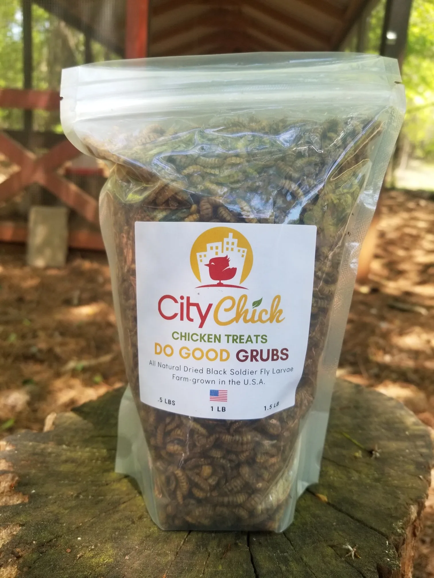 CityChick "DoGood" Grubs - 8 oz bag of Dried Black Soldier Fly larvae