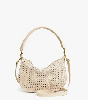Clare V. Petit Moyen Messenger Cream Rattan