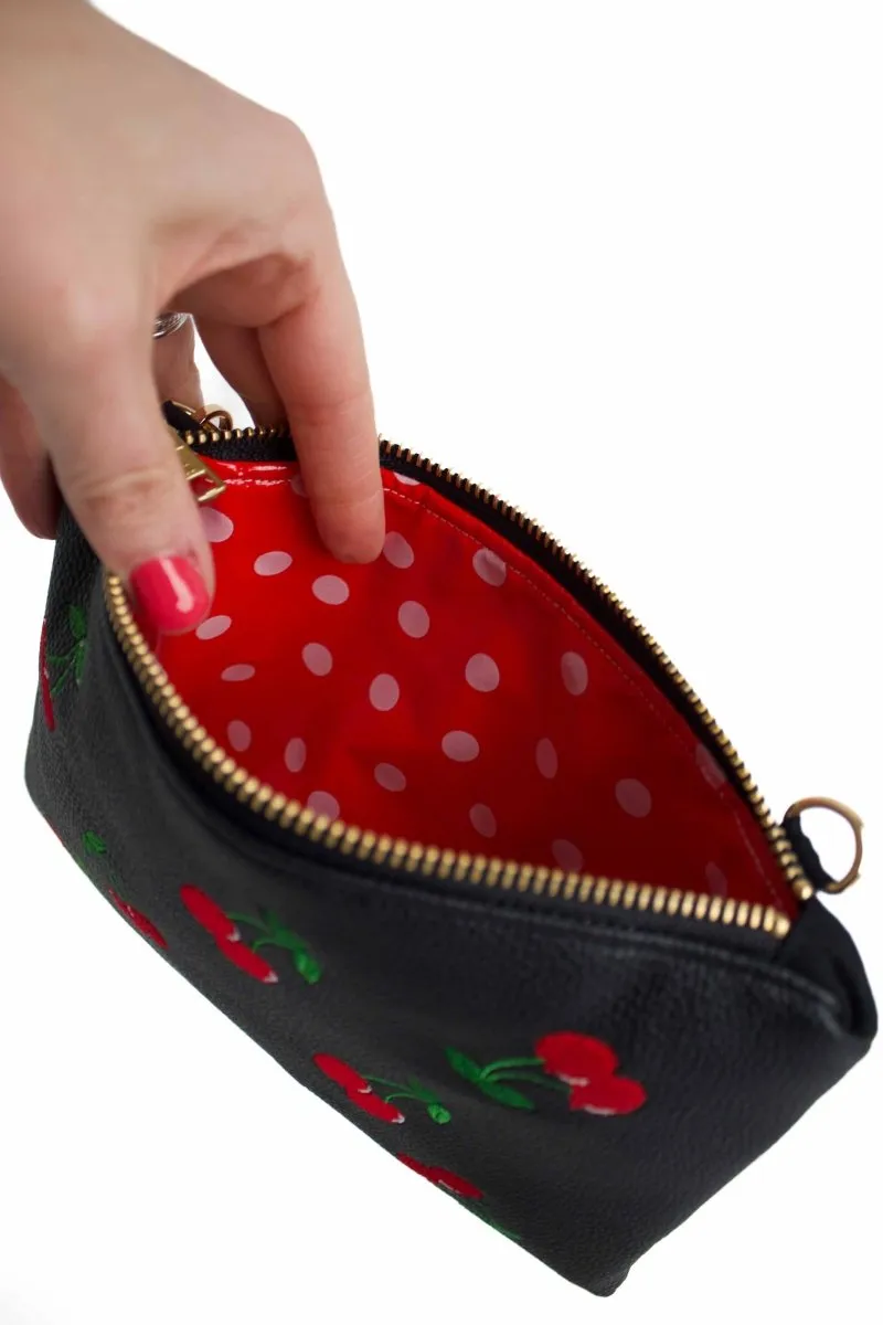 Classic Cherry Bomb Convertible Crossbody Wristlet 