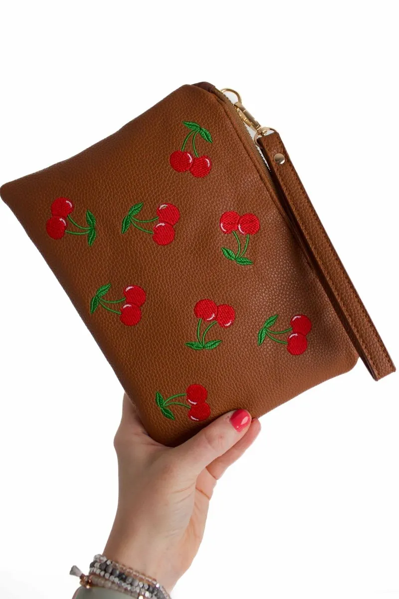 Classic Cherry Bomb Convertible Crossbody Wristlet 