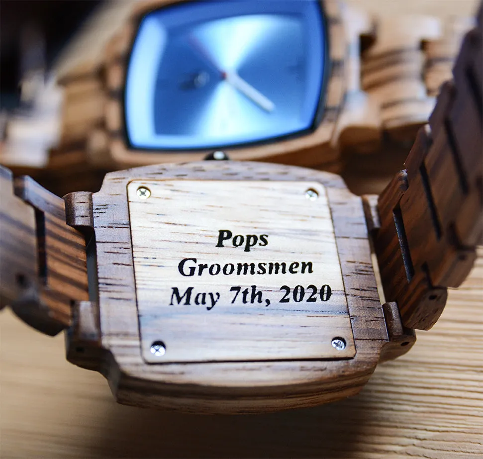 Classic Swiss Groomsmen Watches with Personalized Engraving