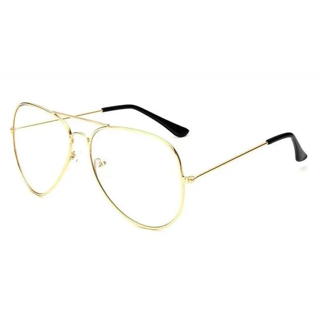 Clear Glasses Retro Metal Eyeglasses