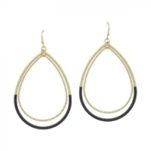 Coated Metal Teardrop Earring