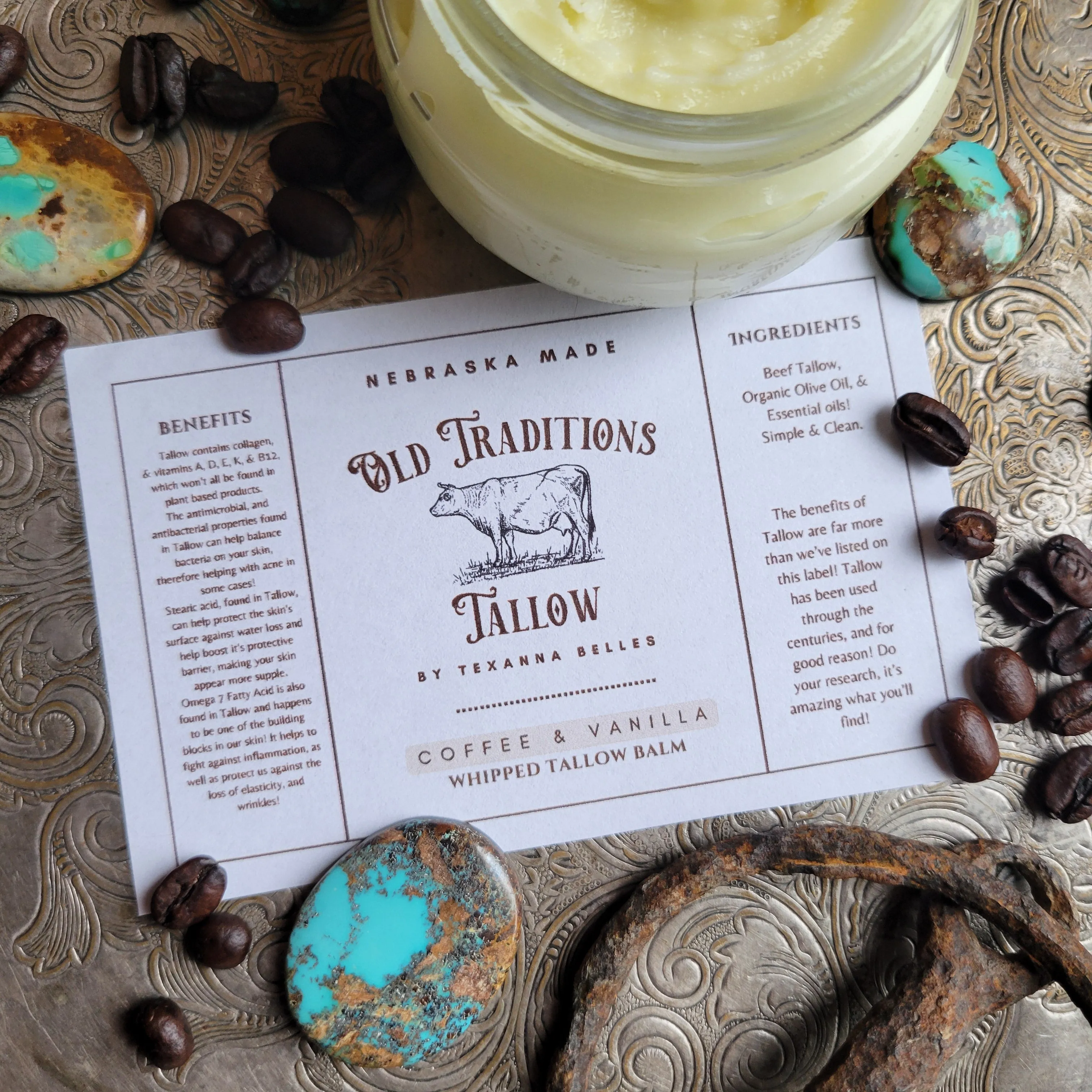 Coffee x Vanilla Tallow Balm - 4oz