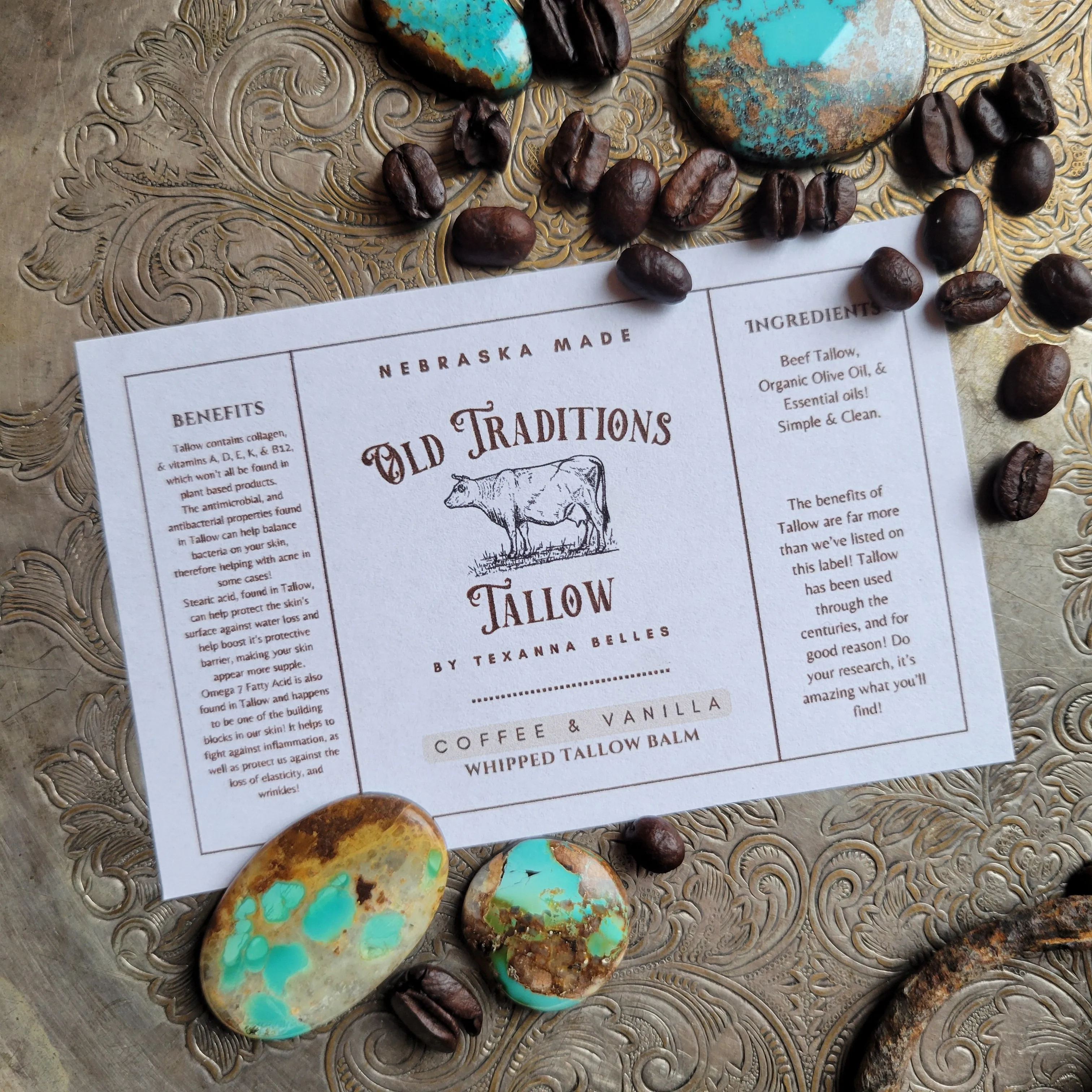 Coffee x Vanilla Tallow Balm - 4oz