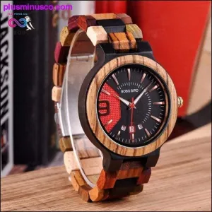 Colorful Luxury Wooden Watches for Men with Wood Strap and