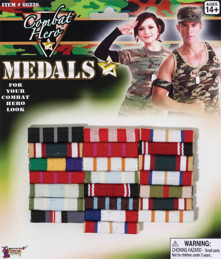 Combat Hero Medals Bars  Costume Accessories