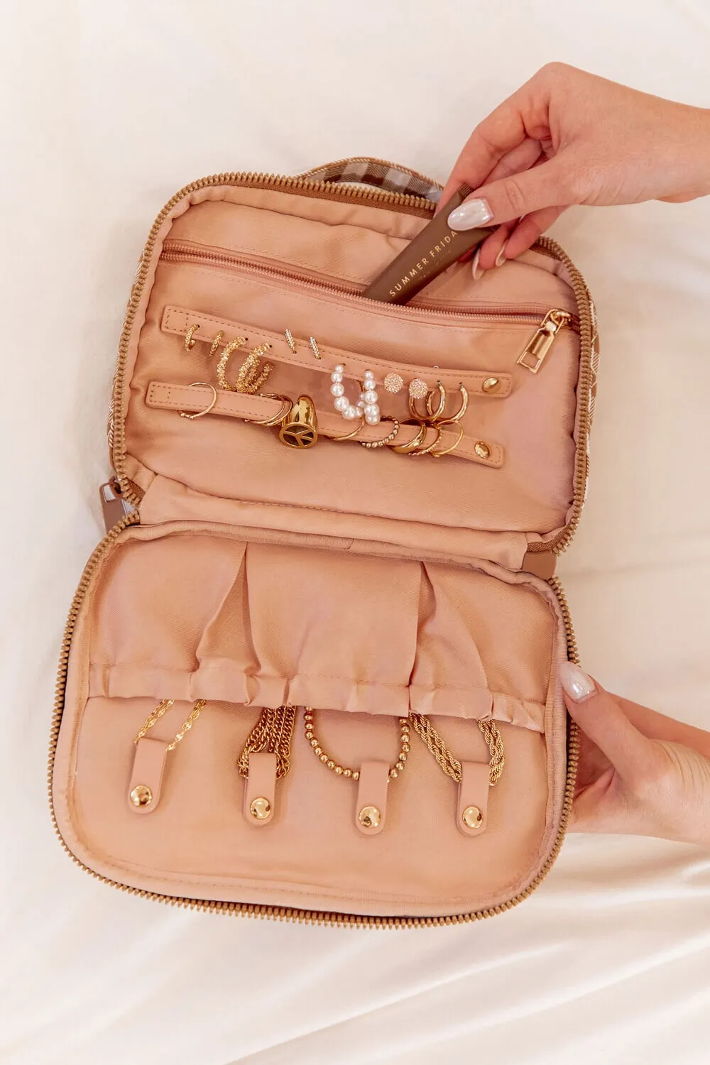 Companion Cosmetic Brown Gingham