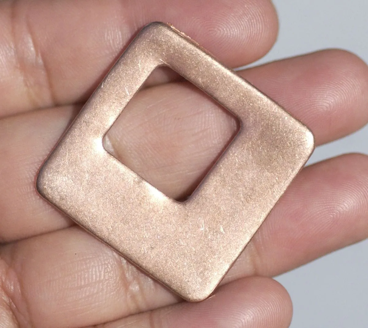 Copper 32mm Square on Square for Enameling Stamping Texturing Jewelry  Making