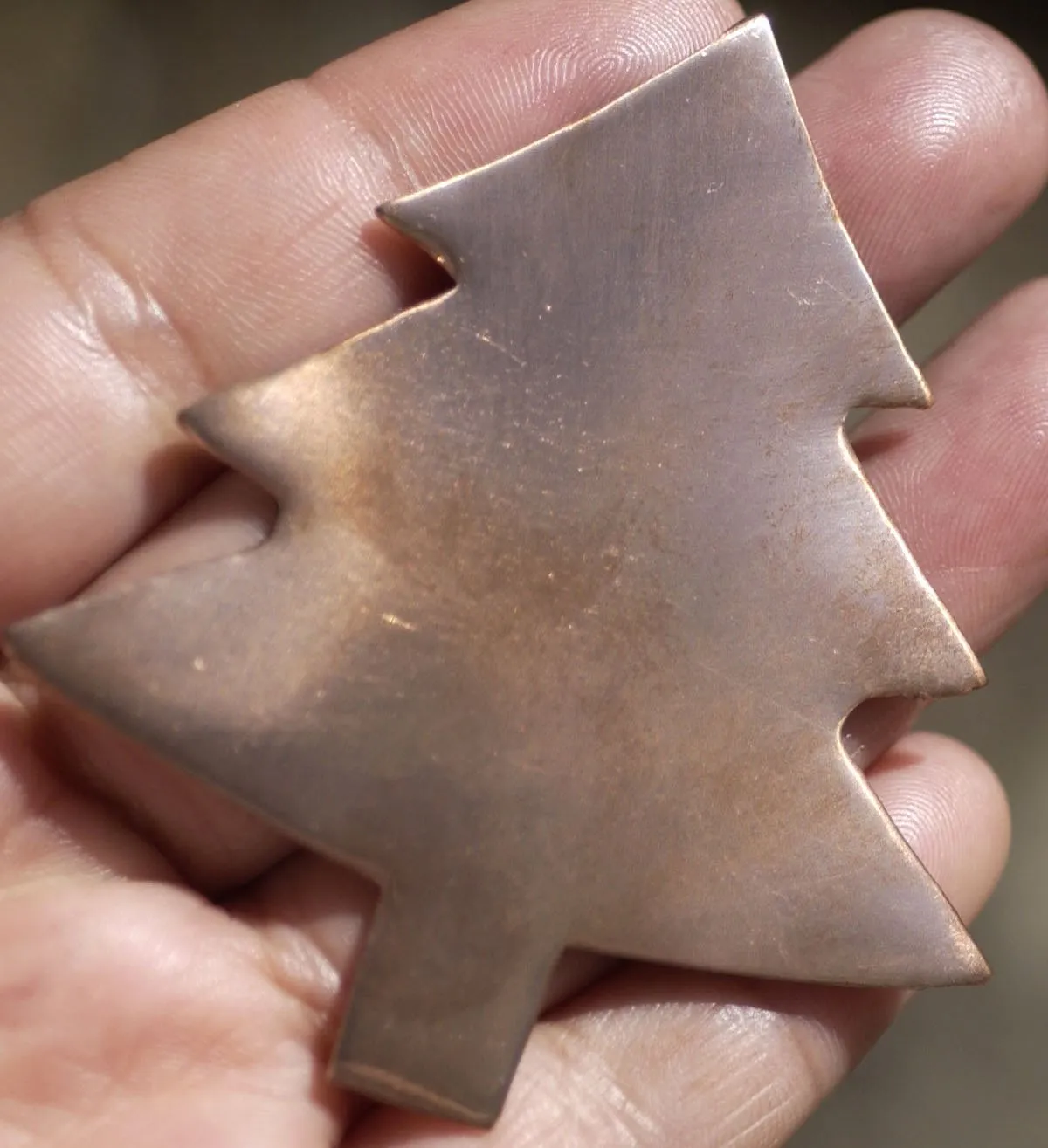 Copper Large Christmas Tree Blank 62mm x 57mm Metal Blanks Shape Form