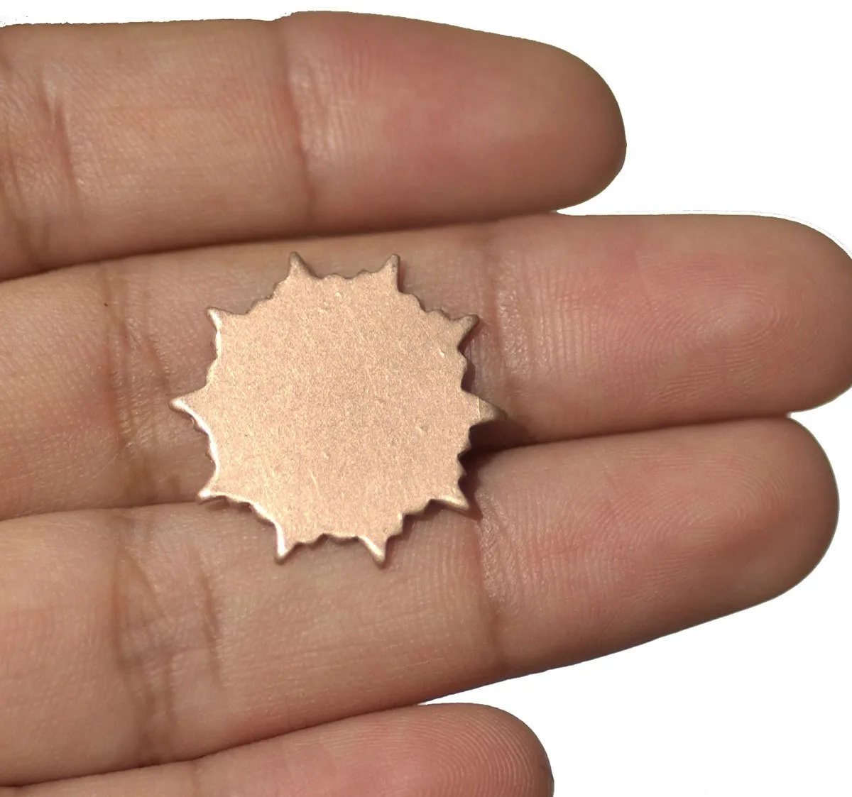 Copper Sun 22mm Shape Cutout Blank for Enameling Stamping Texturing