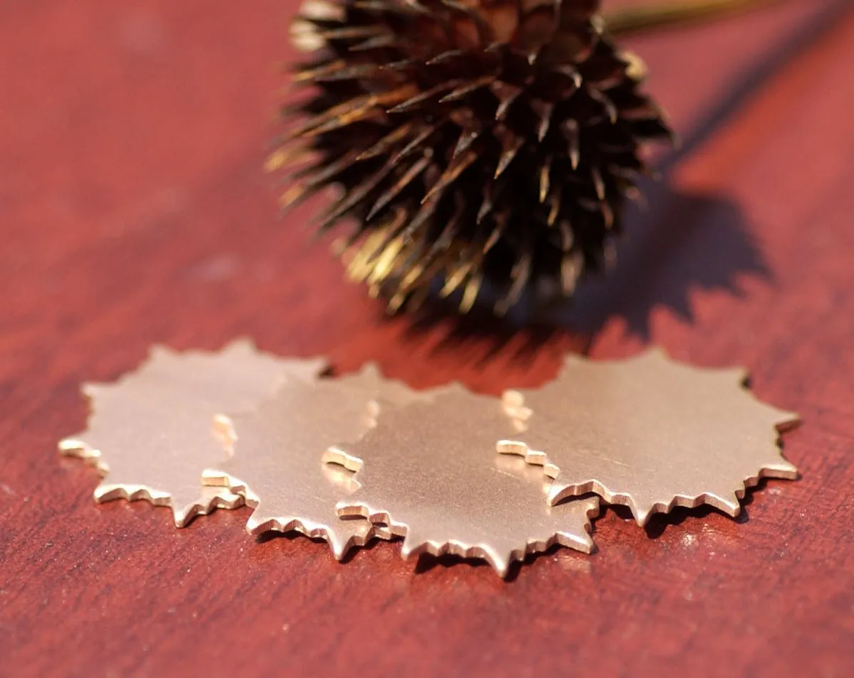 Copper Sun 22mm Shape Cutout Blank for Enameling Stamping Texturing