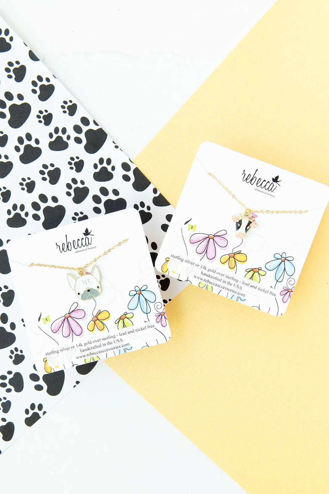Cow Enamel Charm Necklace Children’s Jewelry