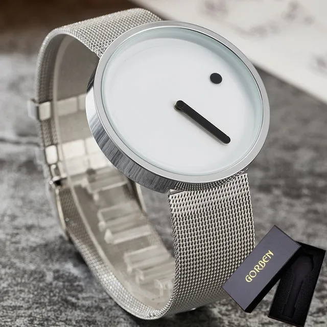 Creative Watches Minimalist Wristwatch Men Women Stainless Steel Mesh Strap Simple Design Bracelets Sports Watch Hodinky Clock