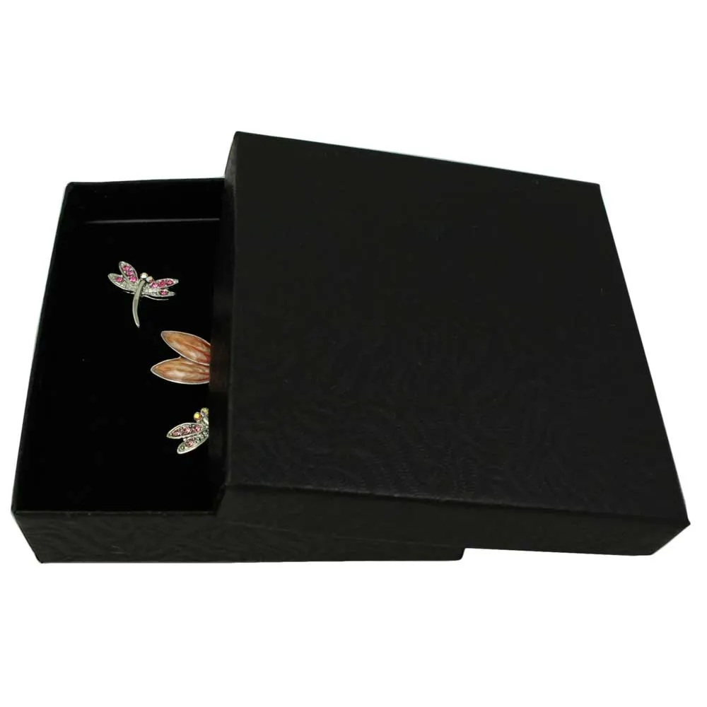 Crystal Dragonfly Brooch Pin and Earring Boxed Set - PRI078FBS