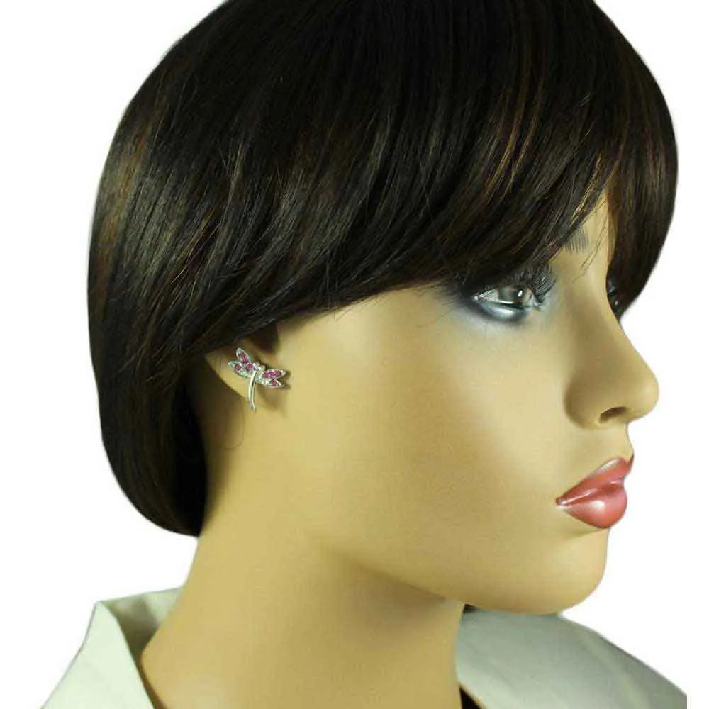 Crystal Dragonfly Brooch Pin and Earring Boxed Set - PRI078FBS