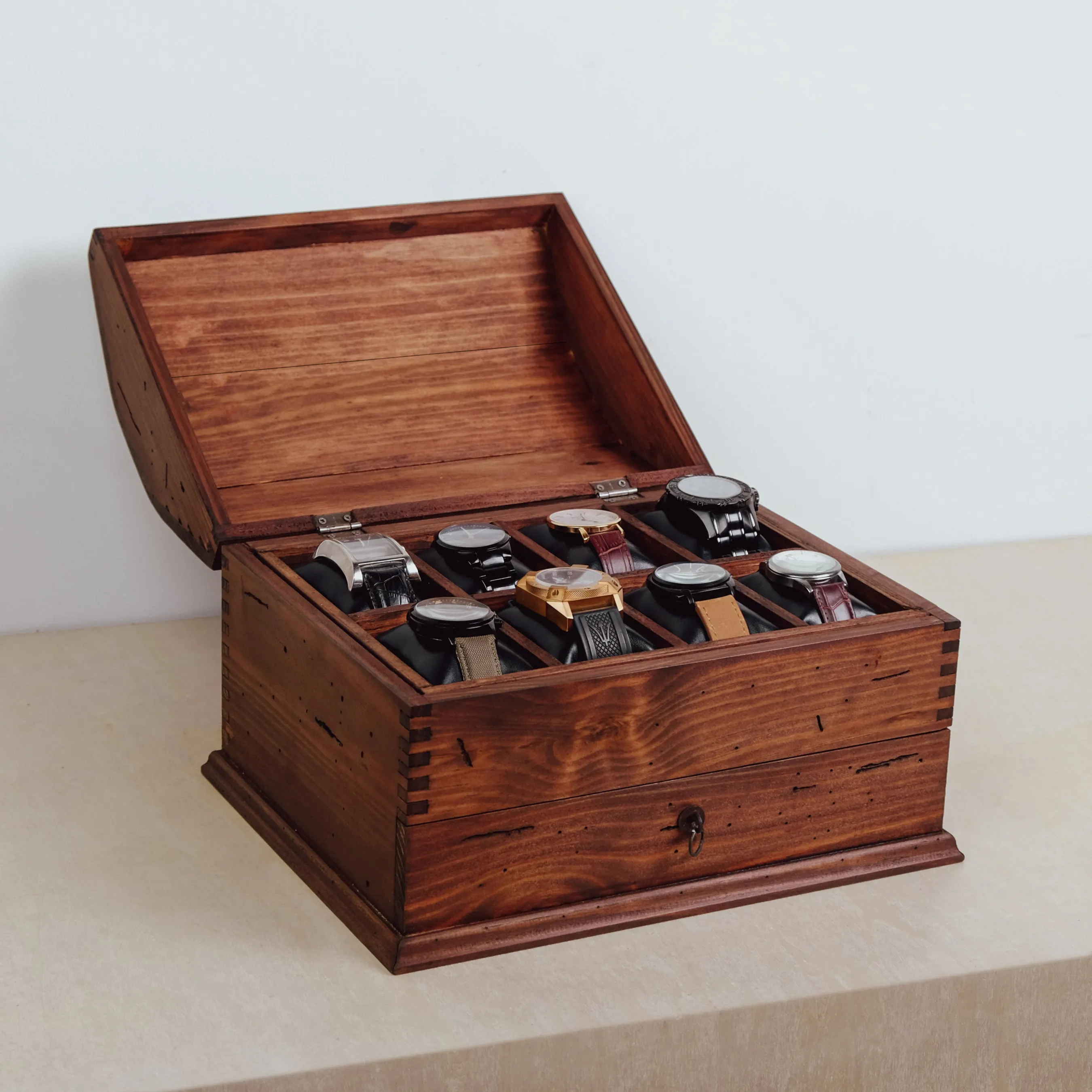 Curved Watch Box No.8 with Drawer