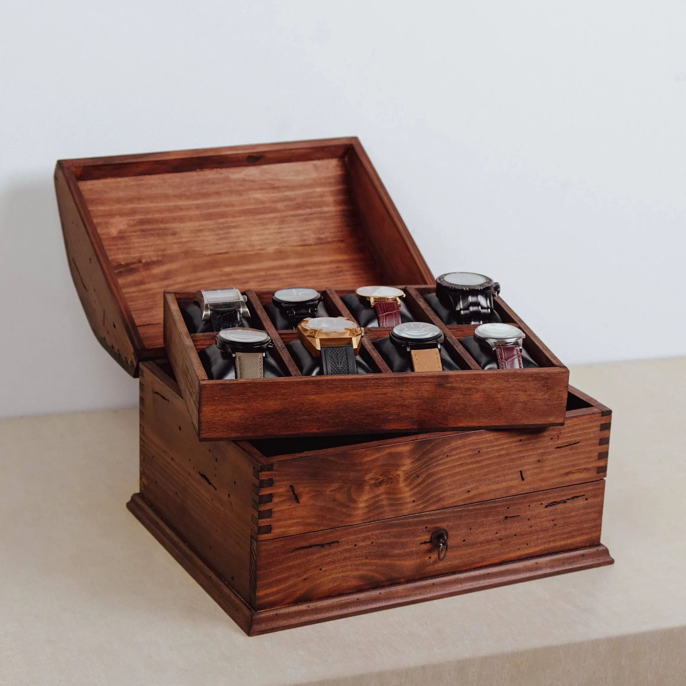 Curved Watch Box No.8 with Drawer