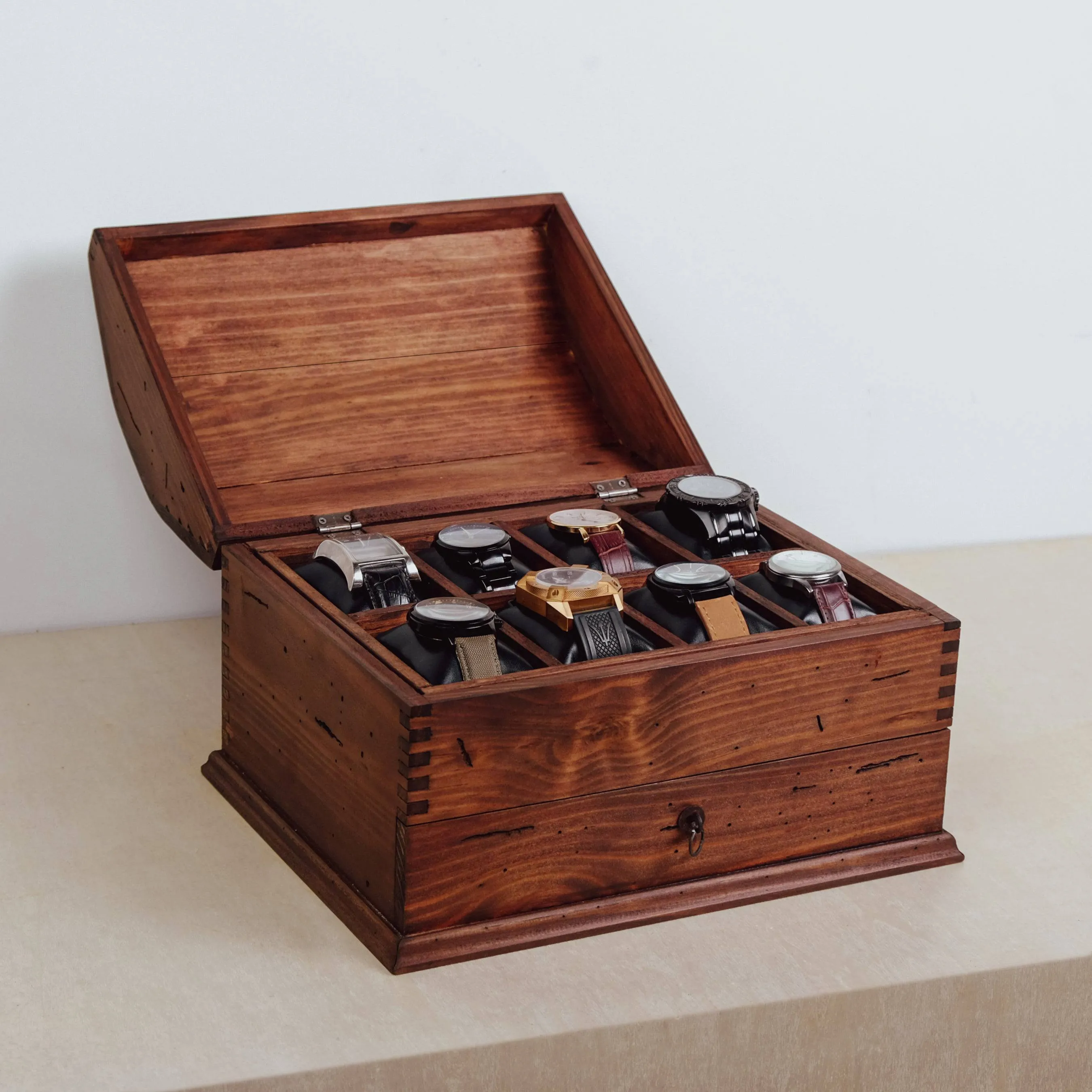 Curved Watch Box No.8 with Drawer