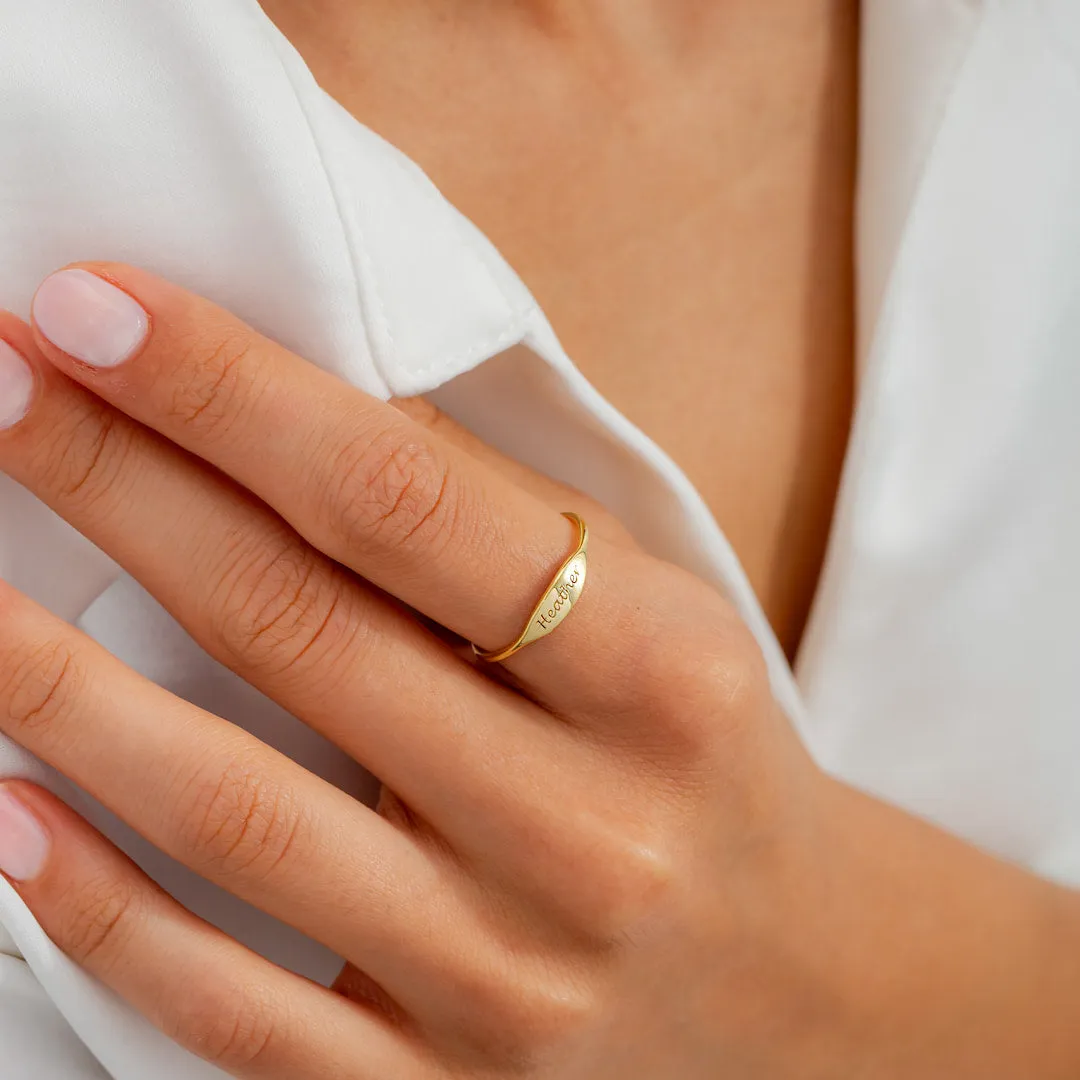 Custom Engraved Name Ring