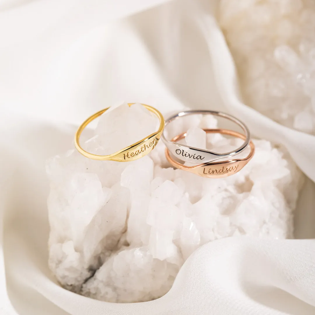 Custom Engraved Name Ring
