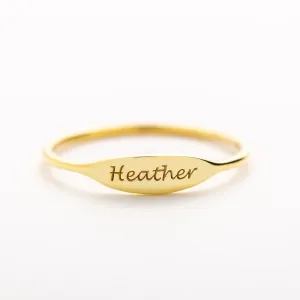 Custom Engraved Name Ring