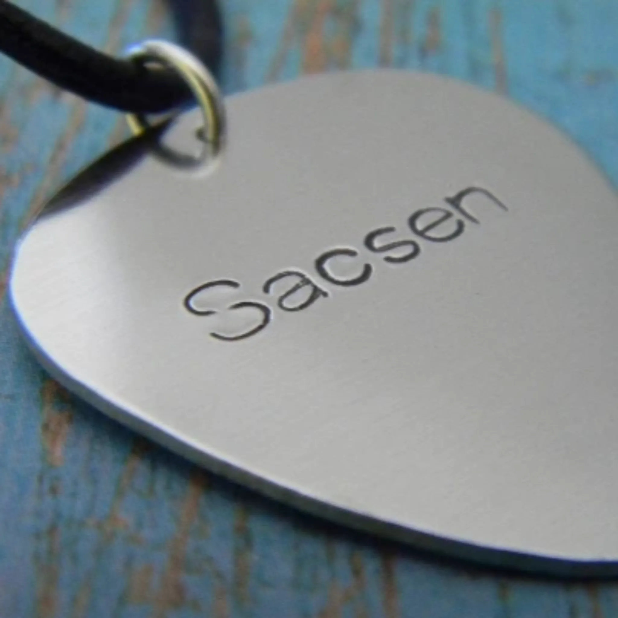 Custom Guitar Pick Necklace - Sterling Silver