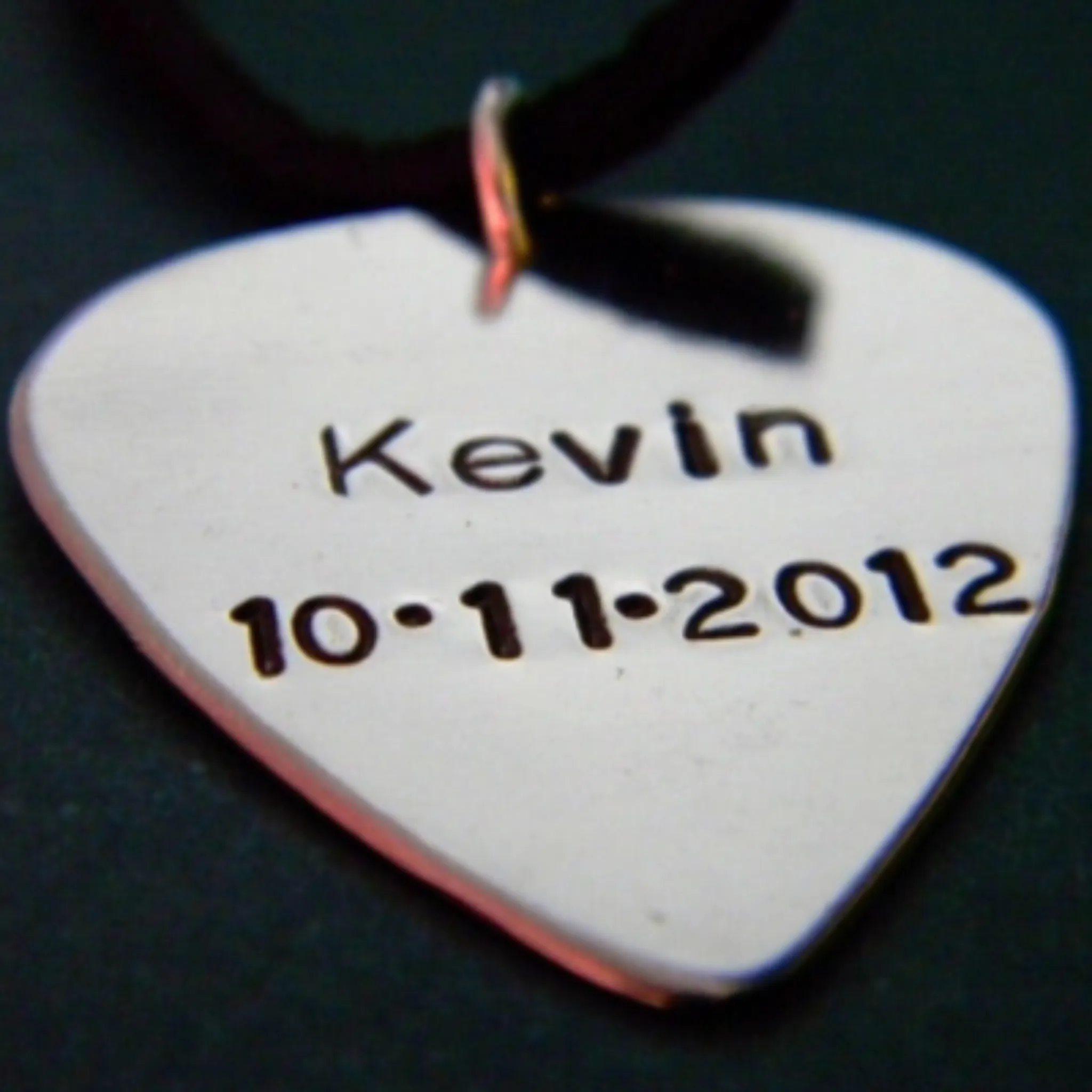 Custom Guitar Pick Necklace - Sterling Silver