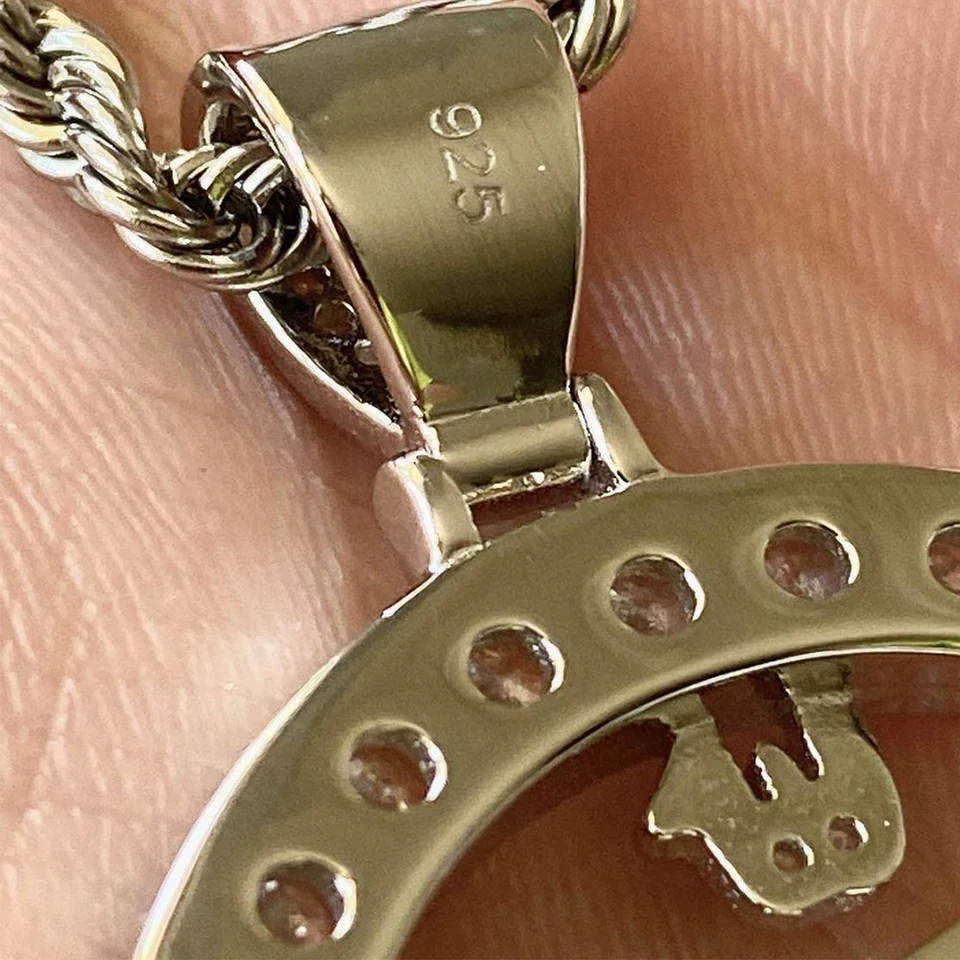 Custom Jewelry Pendant 925 Silver Ice Out Name Gold Chain Hip Hop Whole Sale Charm Allah Pendant Necklace
