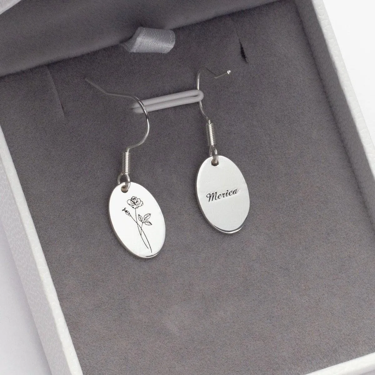 Custom Minimalist Rose Earrings