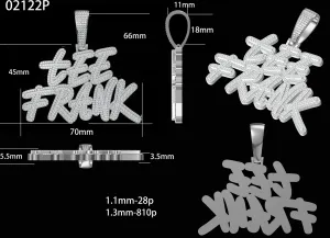 Custom Moissanite Diamond Letters Pendant Deposit (Non refundable)