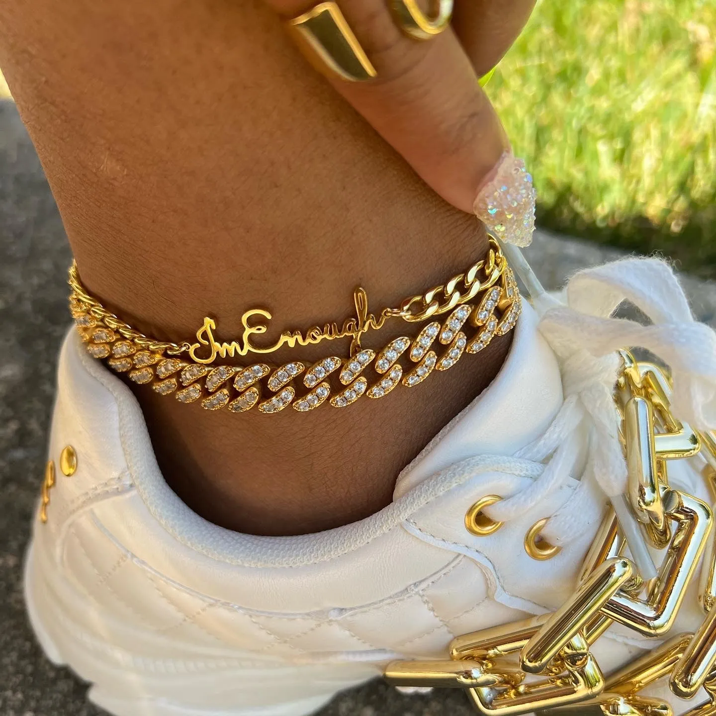 Custom Name Cuban Anklet/Bracelet