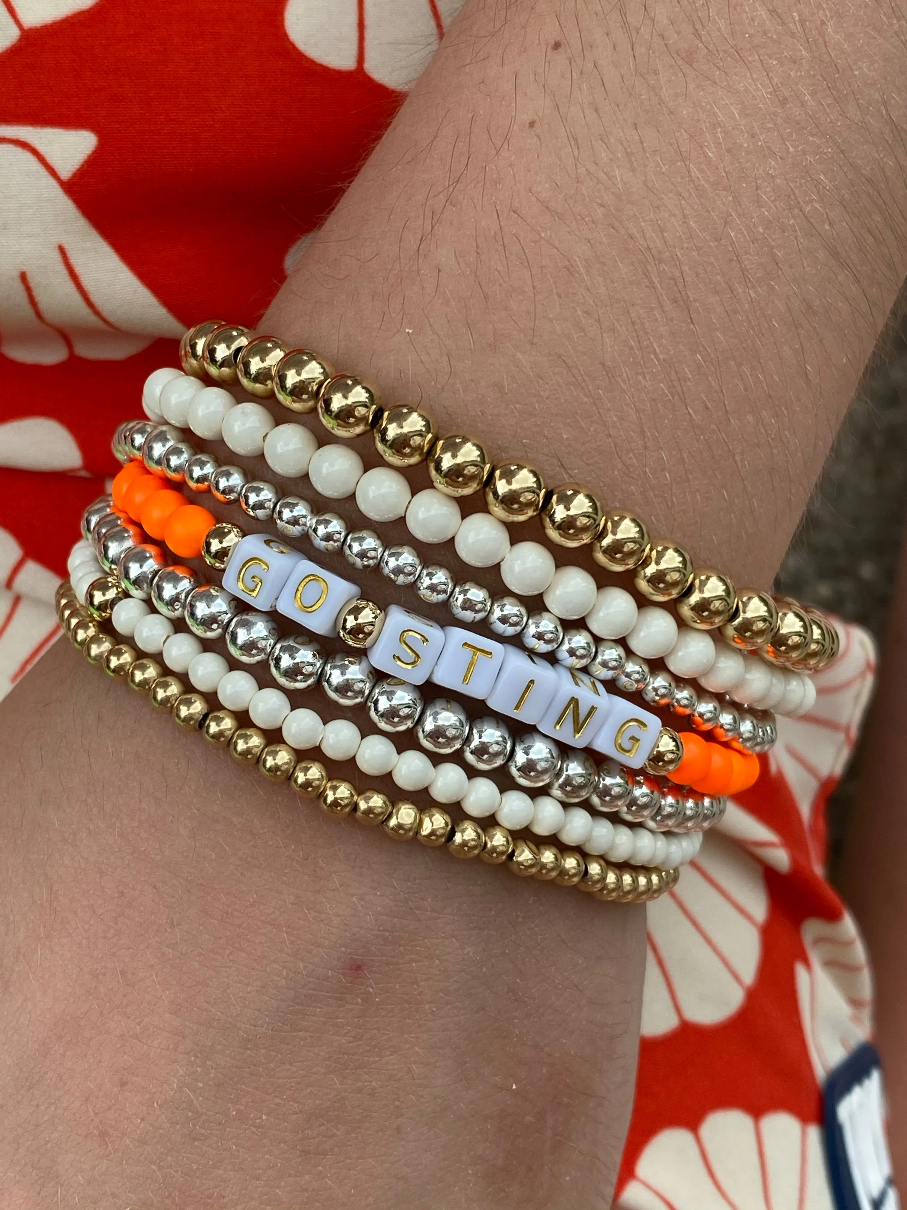 Custom Neon Orange Bracelet