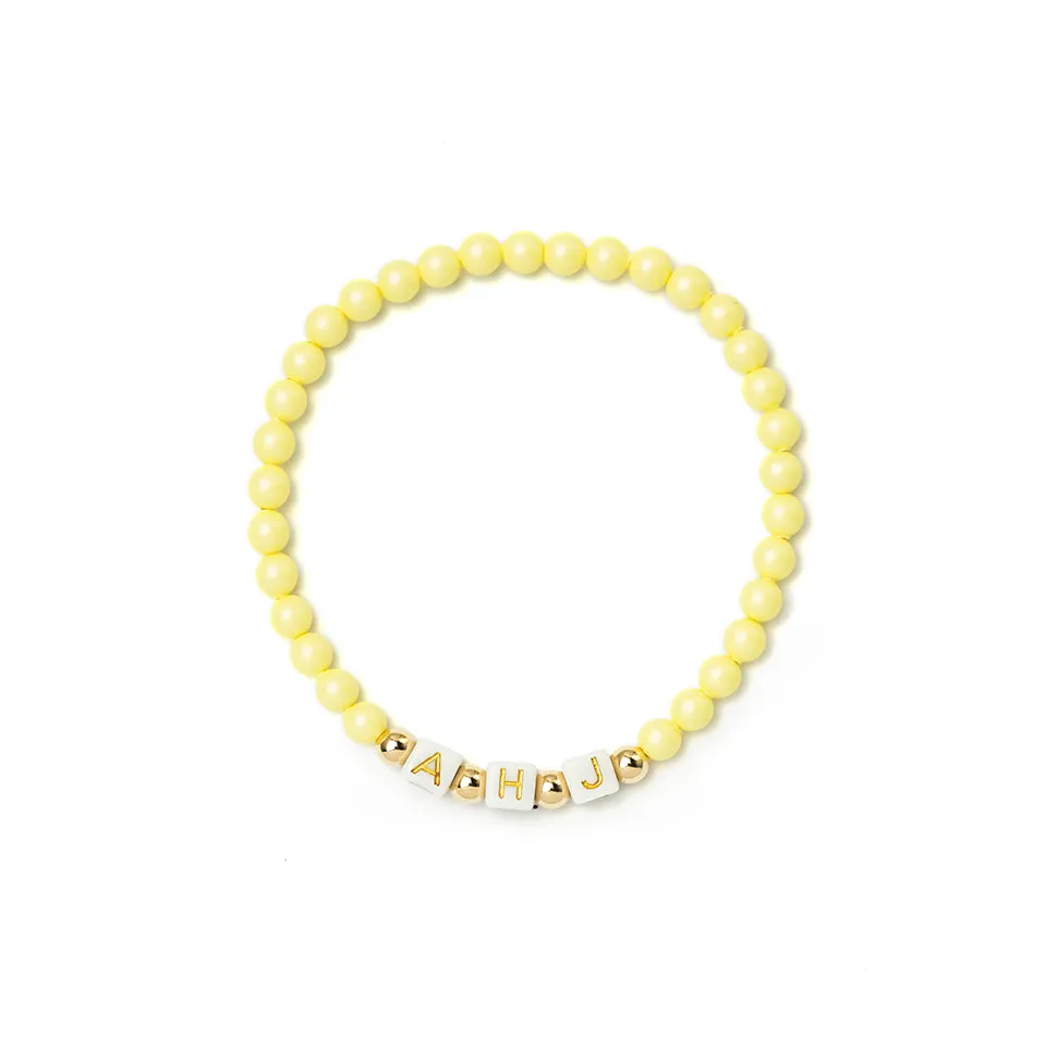 Custom Pastel Yellow Bracelet