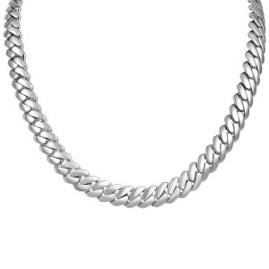 Custom Plain Gold Cuban Link Name Necklace Chain - Yellow Gold