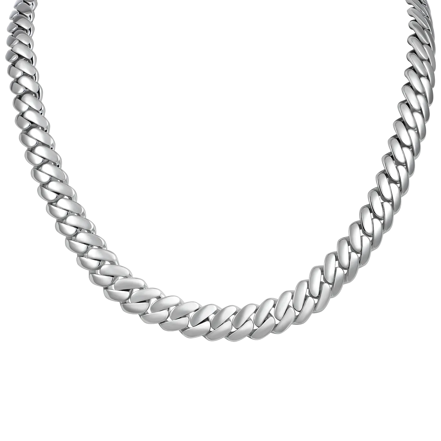 Custom Plain Gold Cuban Link Name Necklace Chain - Yellow Gold