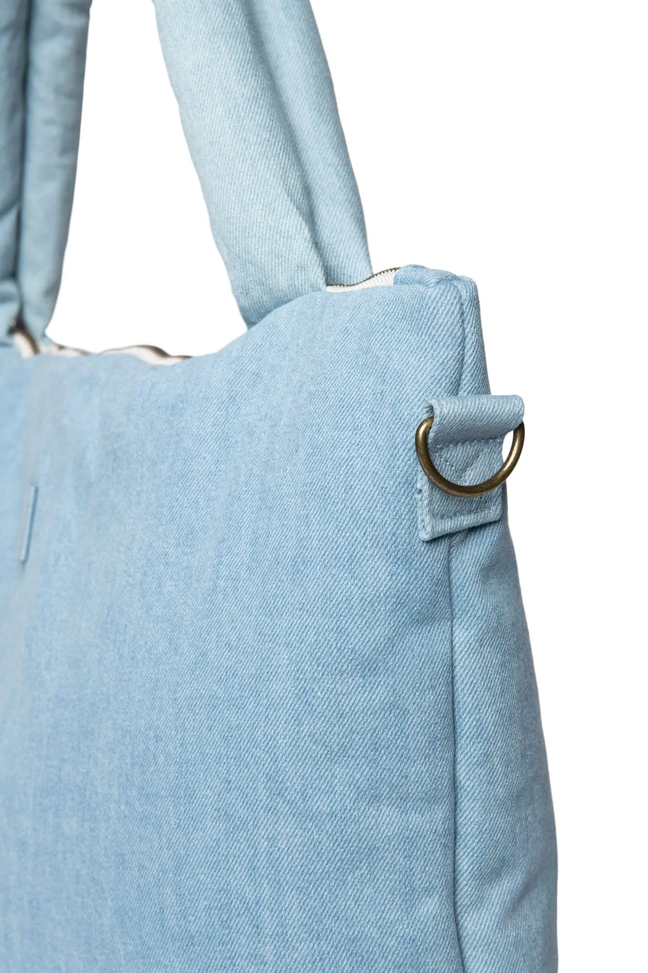 Denim Solid Diaper Bag