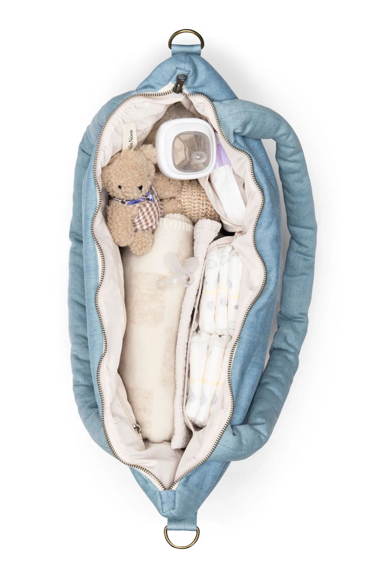 Denim Solid Diaper Bag