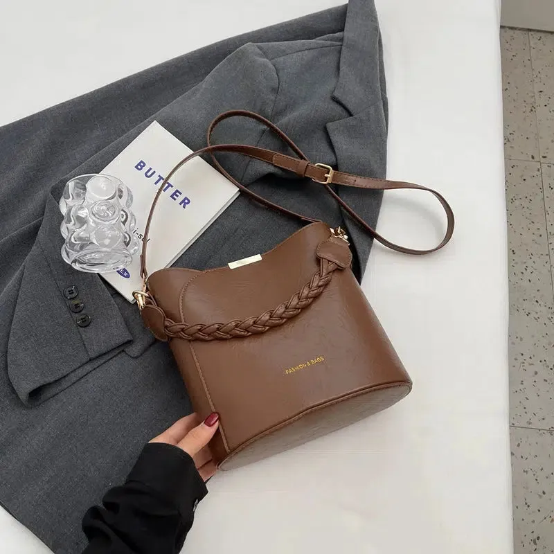 Detachable Strap Bucket Shaped Bag