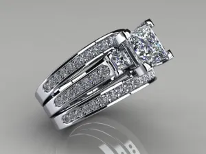 Diamond Bridal Set Designed By Christopher Michael