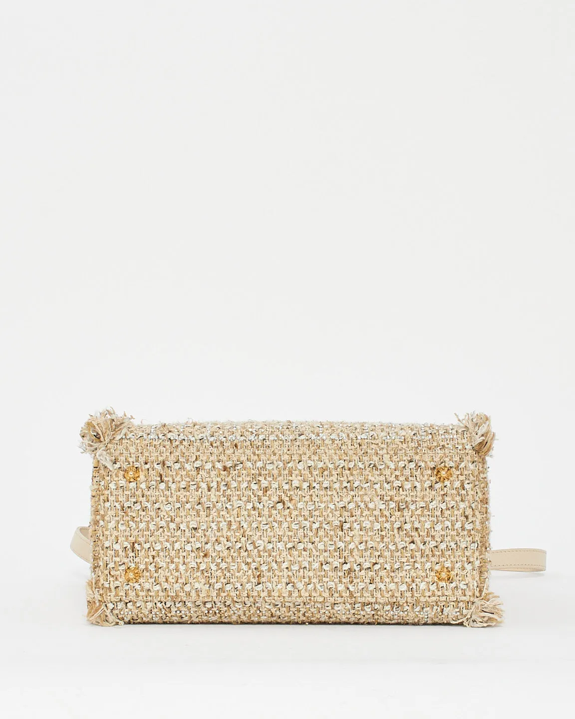 Dior Beige Tweed Special Edition Medium Lady Dior Bag