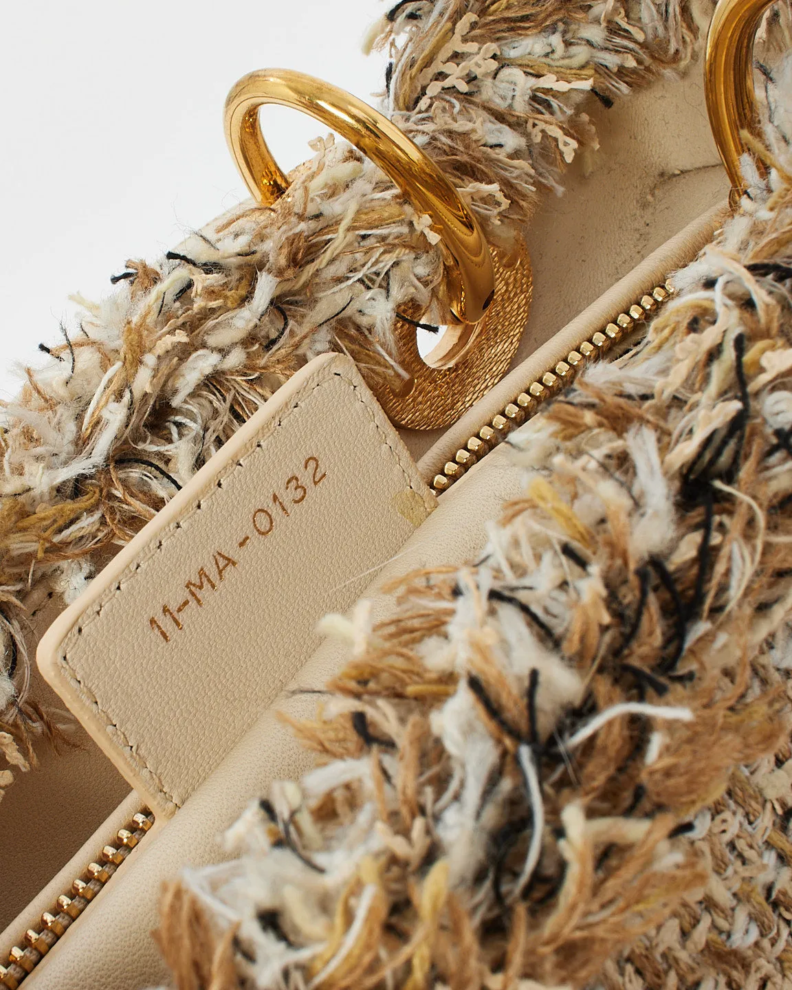 Dior Beige Tweed Special Edition Medium Lady Dior Bag